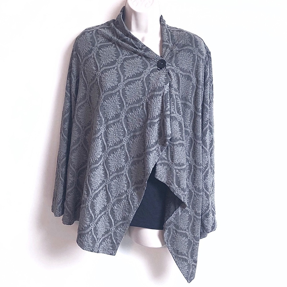 Bobeau single button wrap cardigan g…